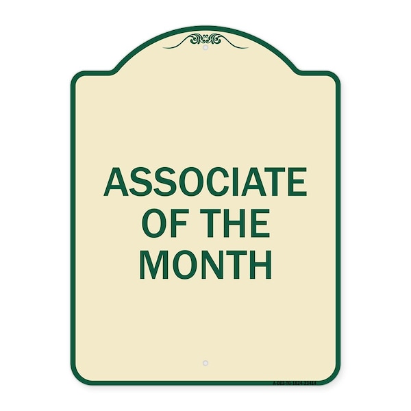 Associate of the Month Heavy-Gauge Aluminum Architectural Sign, 24" x 18", TG-1824-23414